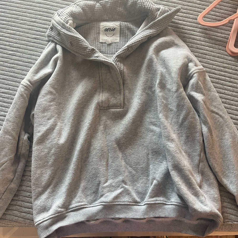 Aerie Heather Gray Pullover Hoodie